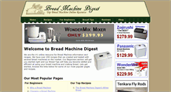 Desktop Screenshot of breadmachinedigest.com