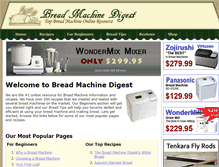 Tablet Screenshot of breadmachinedigest.com